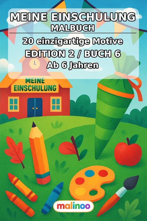 Meine Einschulung Malbuch 20 Ausmalbilder PDF Download – Cover