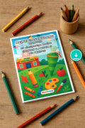 Meine Einschulung Malbuch 20 Ausmalbilder PDF Download – Mockup-Ansicht