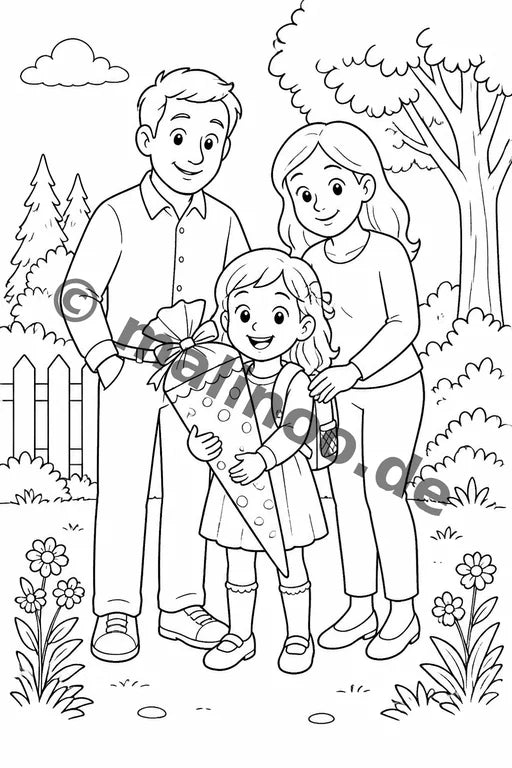 Meine Einschulung Malbuch 20 Ausmalbilder PDF Download – Vorschaubild 1