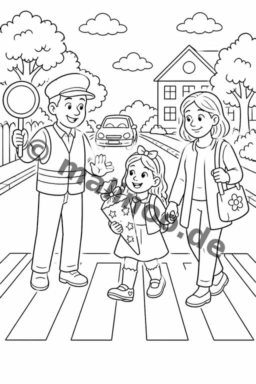 Meine Einschulung Malbuch 20 Ausmalbilder PDF Download – Vorschaubild 3