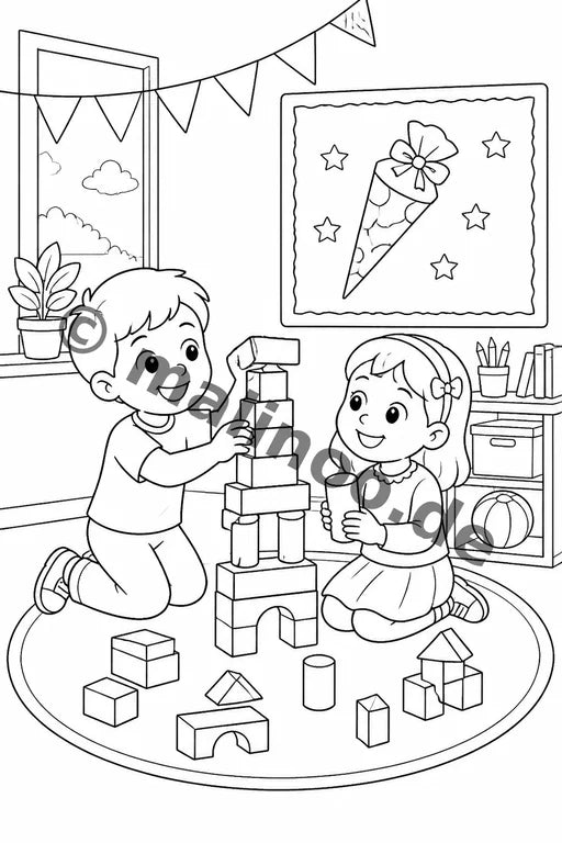 Meine Einschulung Malbuch 20 Ausmalbilder PDF Download – Vorschaubild 4