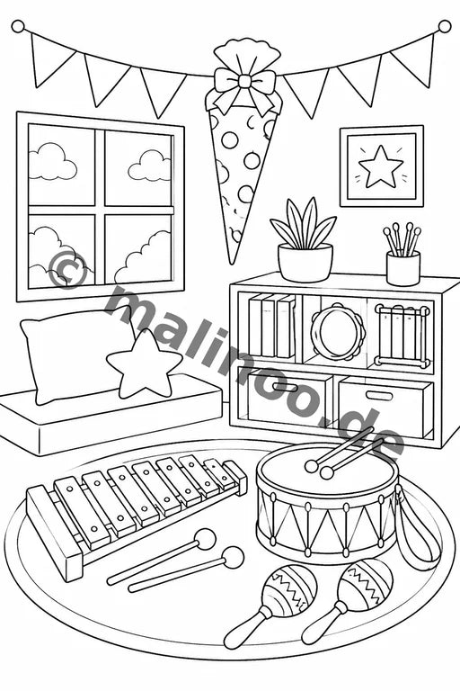 Meine Einschulung Malbuch 20 Ausmalbilder PDF Download – Vorschaubild 5