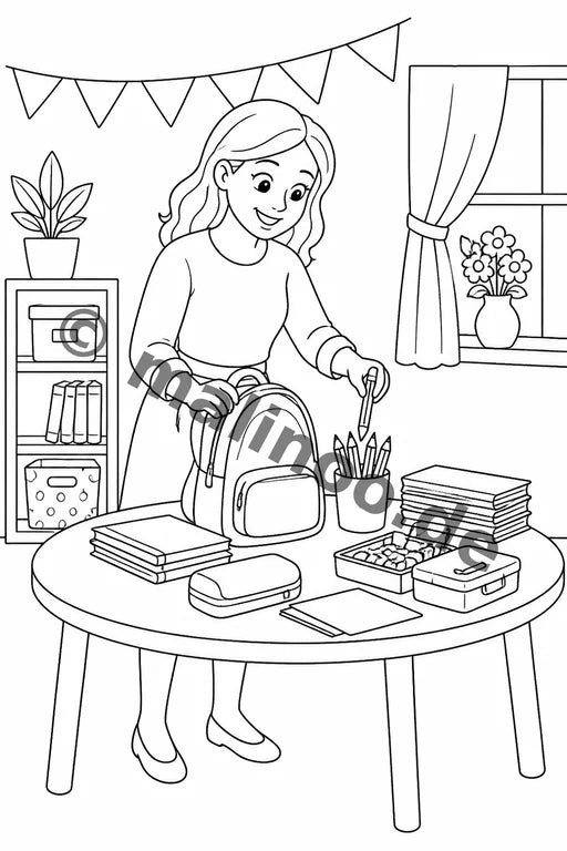 Meine Einschulung Malbuch 20 Ausmalbilder gedruckt+lose – Vorschaubild 7