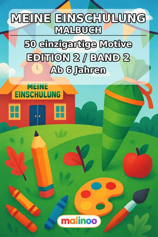 Meine Einschulung Malbuch 50 Ausmalbilder PDF Download – Cover