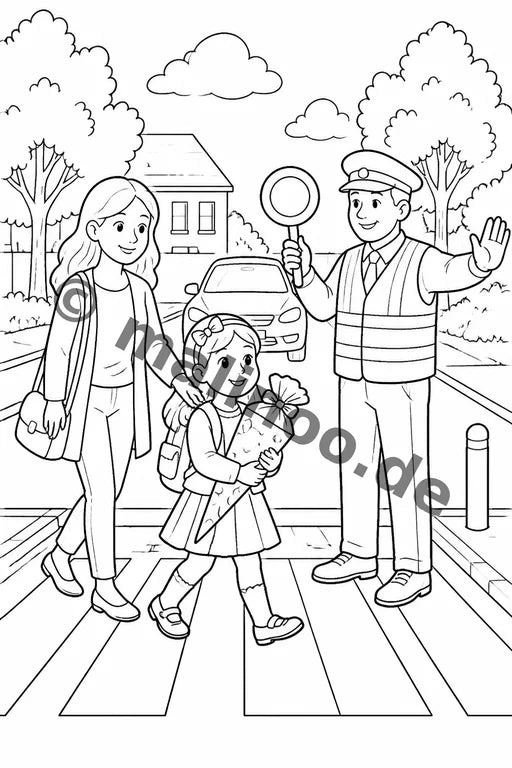 Meine Einschulung Malbuch 50 Ausmalbilder PDF Download – Vorschaubild 3