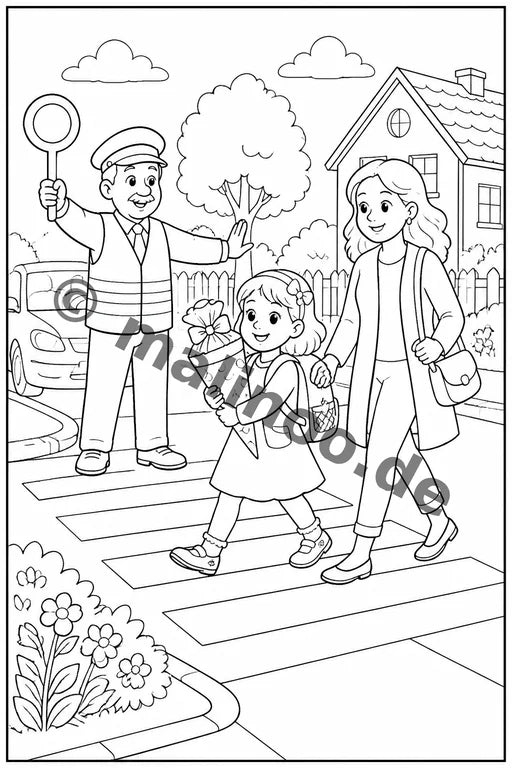Meine Einschulung Malbuch 50 Ausmalbilder PDF Download – Vorschaubild 3