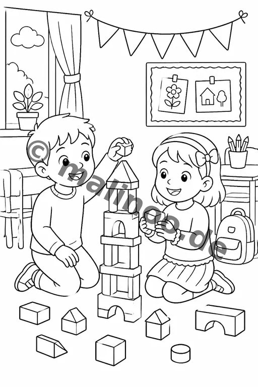 Meine Einschulung Malbuch 50 Ausmalbilder PDF Download – Vorschaubild 4