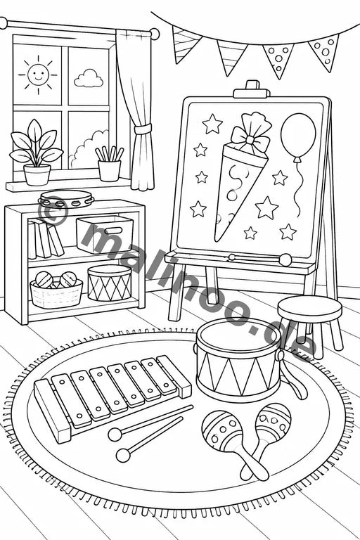 Meine Einschulung Malbuch 50 Ausmalbilder PDF Download – Vorschaubild 5