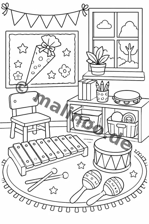 Meine Einschulung Malbuch 50 Ausmalbilder PDF Download – Vorschaubild 5