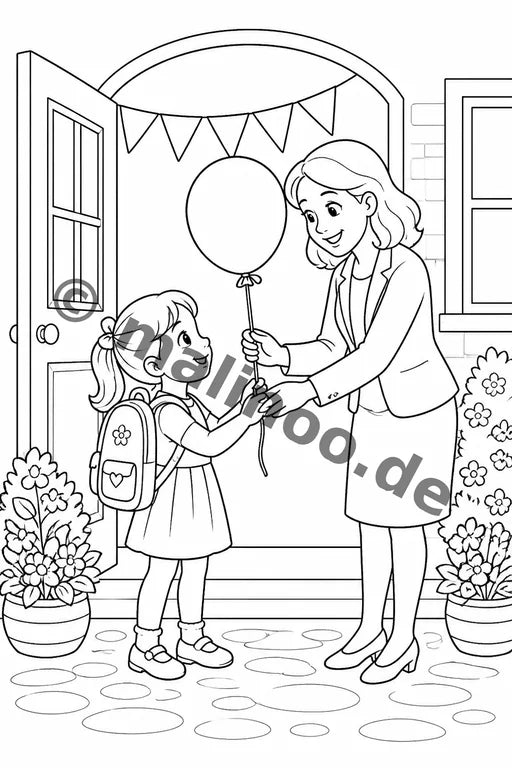 Meine Einschulung Malbuch 50 Ausmalbilder gedruckt+gebunden – Vorschaubild 9