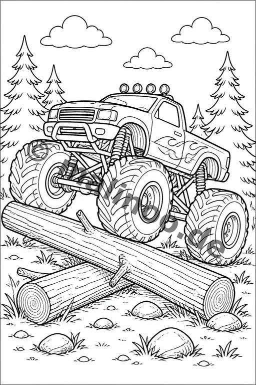 Monster Trucks Malbuch 20 Ausmalbilder gedruckt+lose – Vorschaubild 6