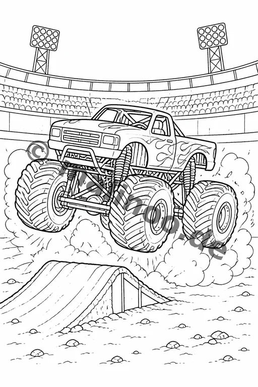 Monster Trucks Malbuch 50 Ausmalbilder PDF Download – Vorschaubild 3