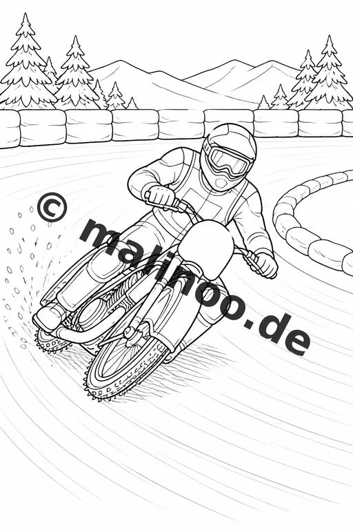 Motorräder Malbuch 20 Ausmalbilder PDF Download digital – Vorschaubild 5
