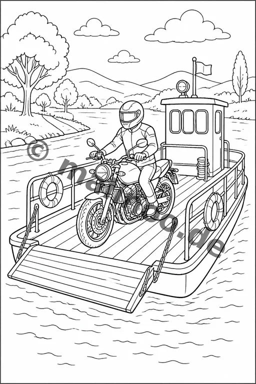 Motorräder Malbuch 50 Ausmalbilder gedruckt+lose – Vorschaubild 10