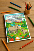 Nashörner Malbuch 100 Ausmalbilder gedruckt und gebunden – Mockup-Ansicht