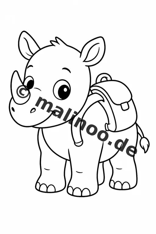 Nashörner Malbuch 50 Ausmalbilder gedruckt, ungebunden – Vorschaubild 4