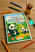 Panda's Malbuch 100 Ausmalbilder PDF Download – Mockup-Ansicht