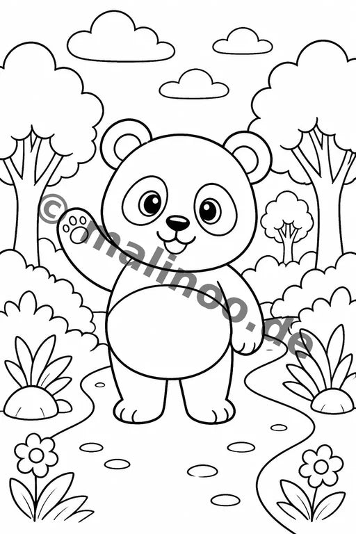 Panda's Malbuch 100 Ausmalbilder PDF Download – Vorschaubild 3