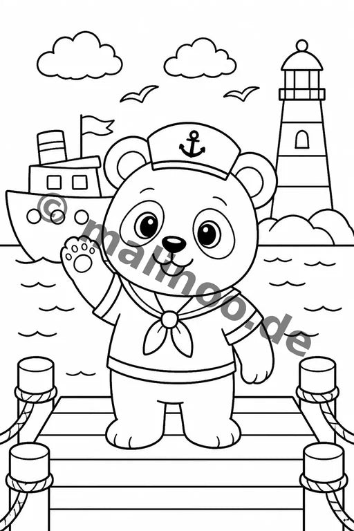 Panda's Malbuch 100 Ausmalbilder gedruckt+lose – Vorschaubild 10