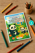 Panda's Malbuch 20 Ausmalbilder PDF Download – Mockup-Ansicht