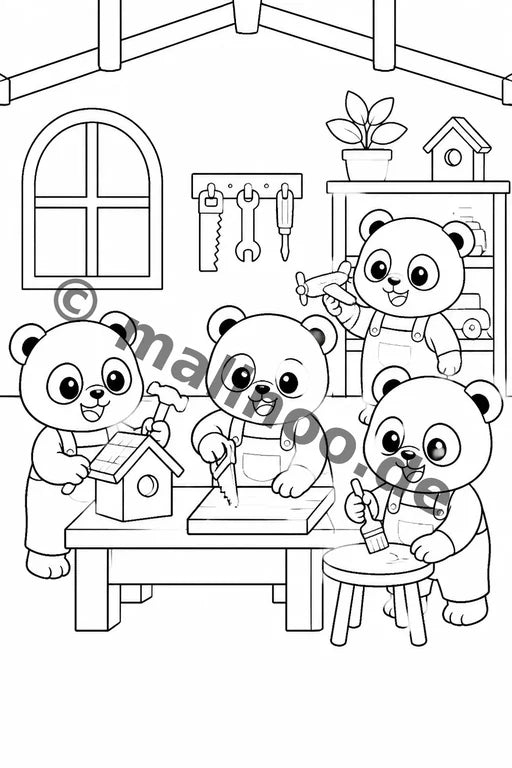 Panda's Malbuch 20 Ausmalbilder PDF Download – Vorschaubild 4