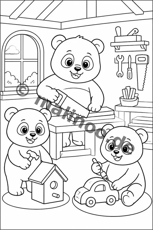 Panda's Malbuch 20 Ausmalbilder gedruckt+gebunden – Vorschaubild 4