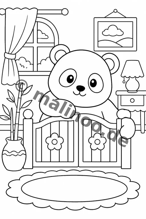 Panda's Malbuch 20 Ausmalbilder gedruckt+gebunden – Vorschaubild 6