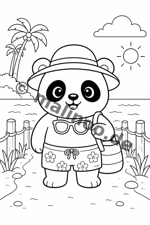 Panda's Malbuch 20 Ausmalbilder gedruckt+gebunden – Vorschaubild 8