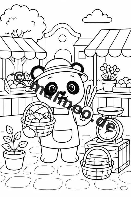 Panda's Malbuch 20 Ausmalbilder gedruckt, ungebunden – Vorschaubild 10