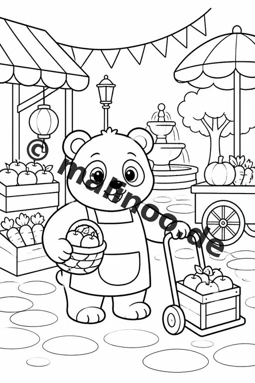 Panda's Malbuch 20 Ausmalbilder gedruckt, ungebunden – Vorschaubild 10