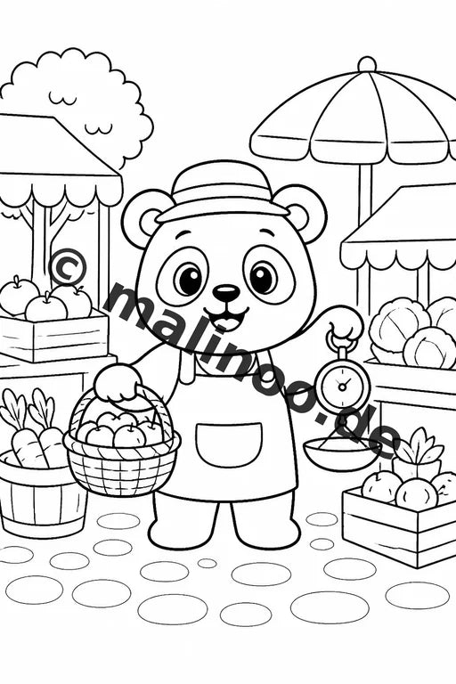 Panda's Malbuch 20 Ausmalbilder gedruckt, ungebunden – Vorschaubild 10