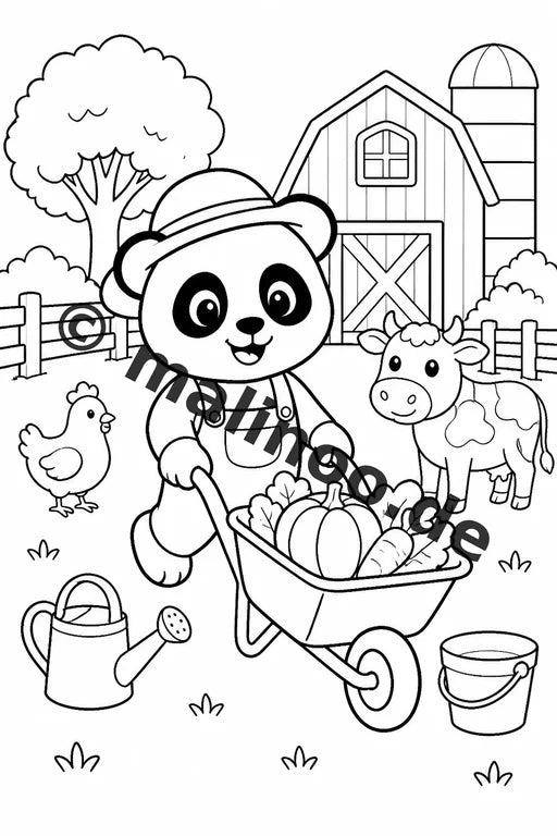 Panda's Malbuch 20 Ausmalbilder gedruckt, ungebunden – Vorschaubild 4