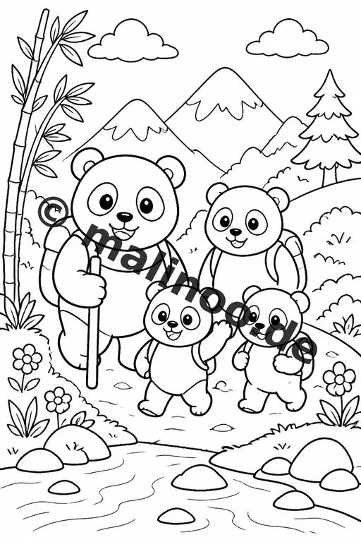 Panda's Malbuch 20 Ausmalbilder gedruckt, ungebunden – Vorschaubild 6