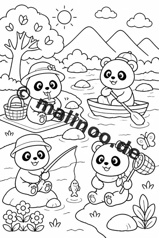 Panda's Malbuch 20 Ausmalbilder gedruckt, ungebunden – Vorschaubild 7