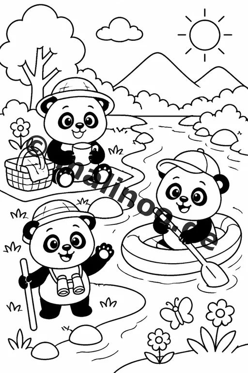Panda's Malbuch 20 Ausmalbilder gedruckt, ungebunden – Vorschaubild 7