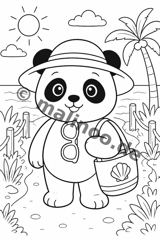 Panda's Malbuch 20 Ausmalbilder gedruckt+lose – Vorschaubild 8