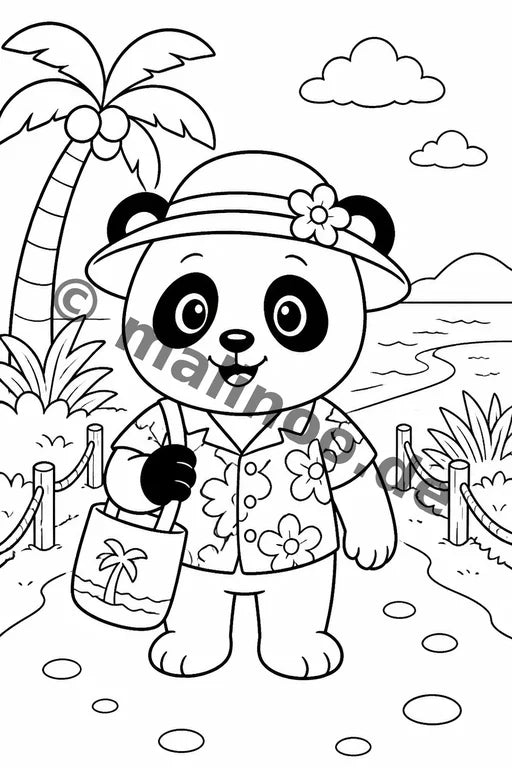 Panda's Malbuch 20 Ausmalbilder gedruckt+lose – Vorschaubild 8