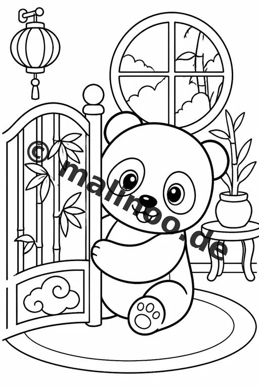 Panda's Malbuch 20 Ausmalbilder gedruckt, ungebunden – Vorschaubild 9