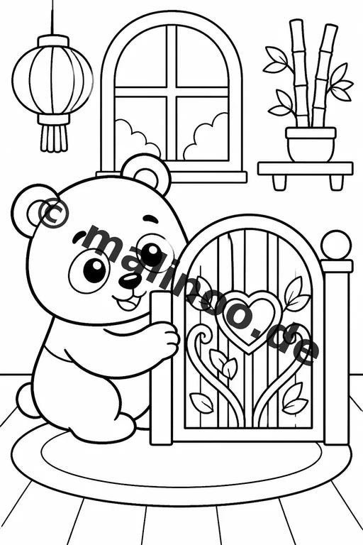 Panda's Malbuch 20 Ausmalbilder gedruckt, ungebunden – Vorschaubild 9