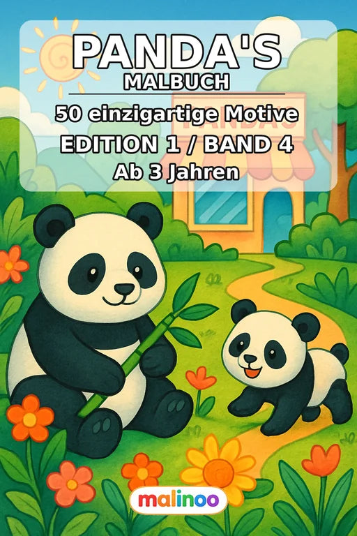 Panda's Malbuch 50 Ausmalbilder PDF Download – Cover