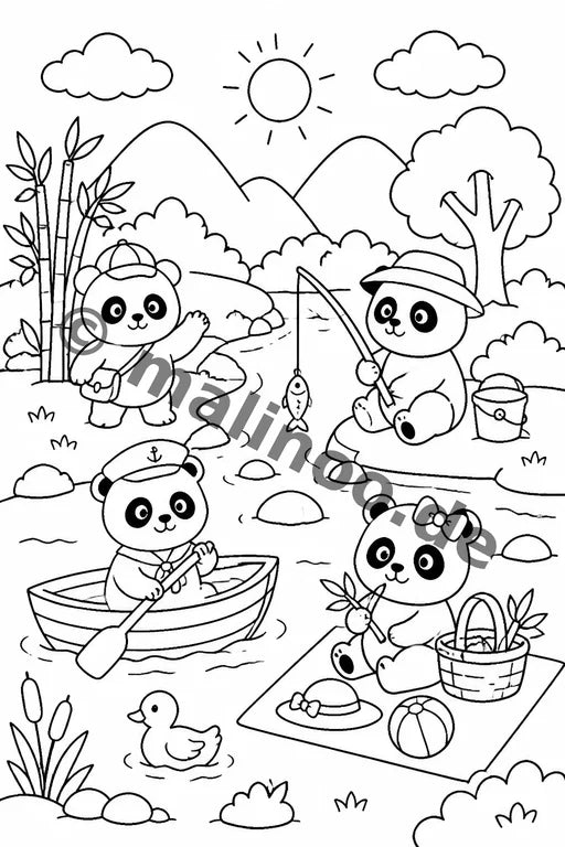 Panda's Malbuch 50 Ausmalbilder PDF Download – Vorschaubild 2