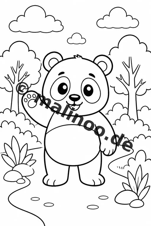 Panda's Malbuch 50 Ausmalbilder PDF Download digital – Vorschaubild 2