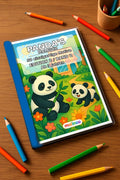 Panda's Malbuch 50 Ausmalbilder gedruckt+gebunden – Mockup-Ansicht
