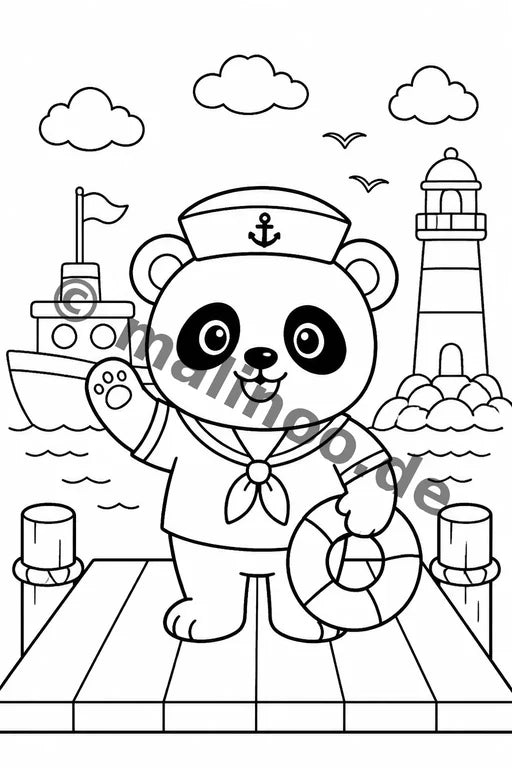 Panda's Malbuch 50 Ausmalbilder gedruckt+gebunden – Vorschaubild 10