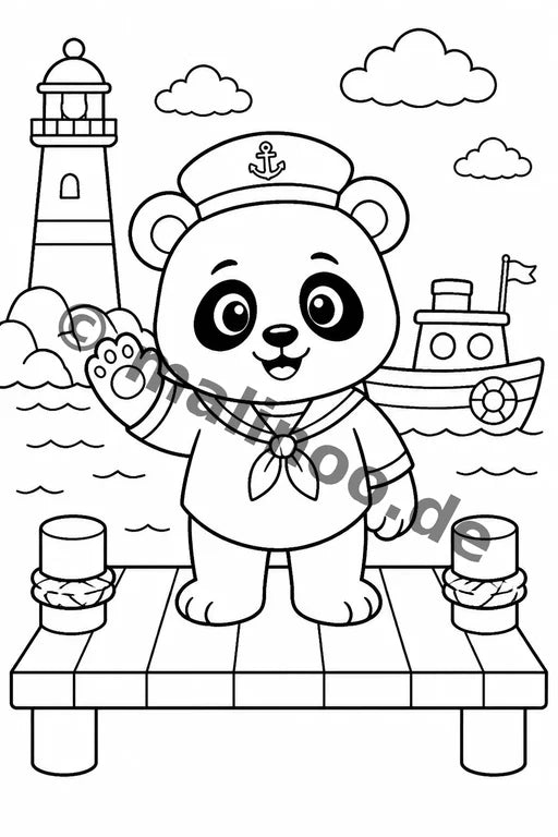 Panda's Malbuch 50 Ausmalbilder gedruckt+gebunden – Vorschaubild 10