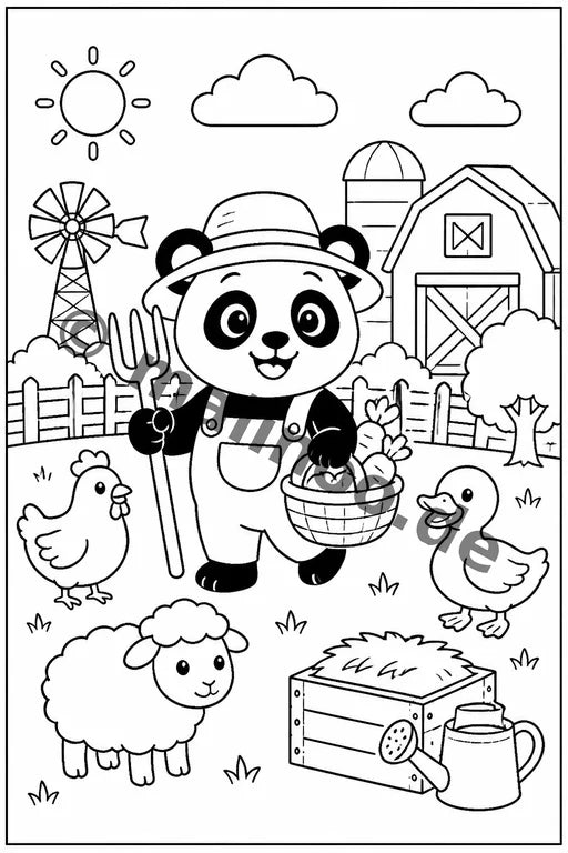 Panda's Malbuch 50 Ausmalbilder gedruckt+gebunden – Vorschaubild 7