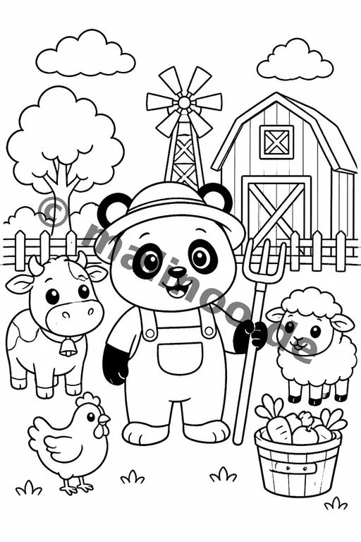 Panda's Malbuch 50 Ausmalbilder gedruckt+gebunden – Vorschaubild 7