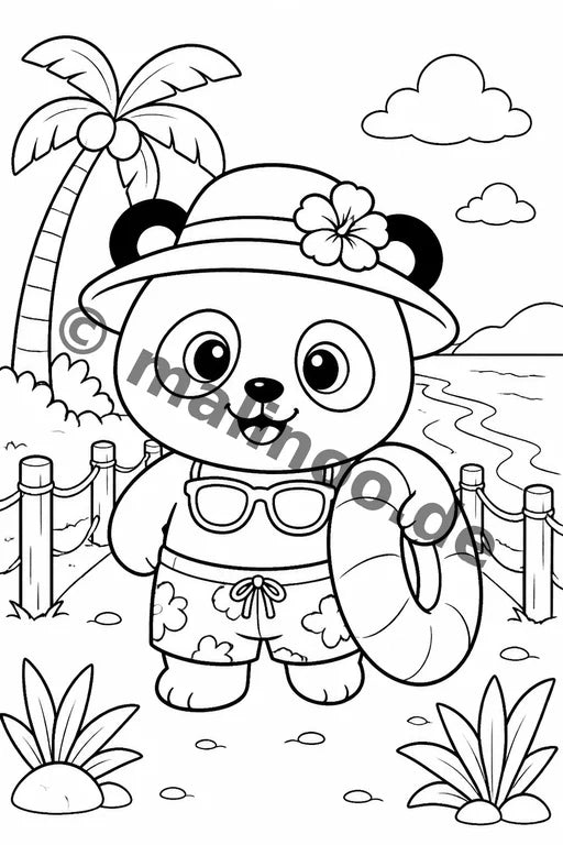 Panda's Malbuch 50 Ausmalbilder gedruckt+gebunden – Vorschaubild 8