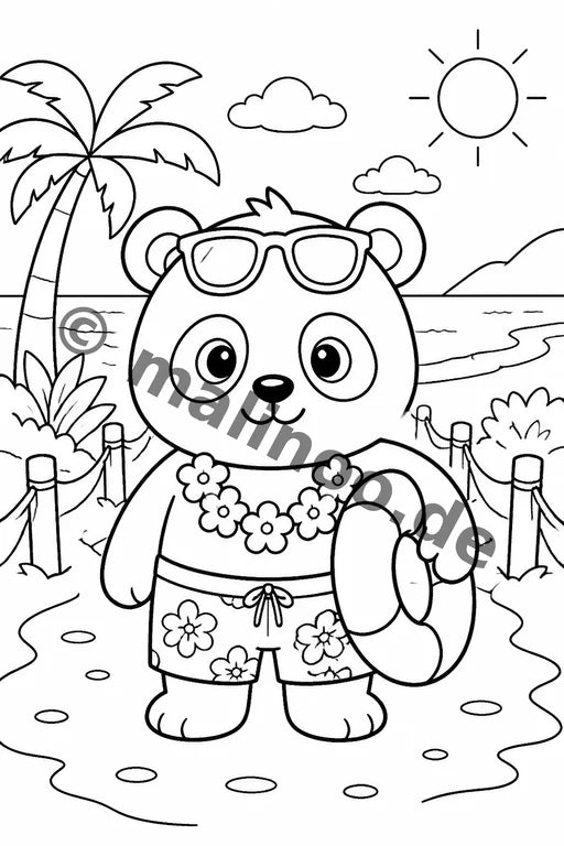 Panda's Malbuch 50 Ausmalbilder gedruckt+gebunden – Vorschaubild 8