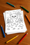Panda's Malbuch 50 Ausmalbilder gedruckt+lose – Mockup-Ansicht